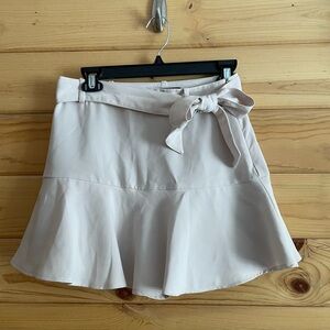 Zara Cream Skirt with Elegant Tie